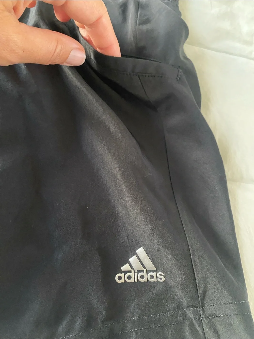 adidas Black Athletic Shorts with Elastic Smocked Waist